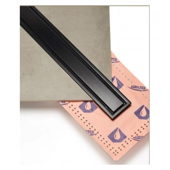 Κανάλι Ντουζiέρας Σιφών Tema 93736-1N 60cm Ανοξείδωτο με Μόνωση Μαύρο Κανάλι Ντουζiέρας Σιφών Tema 93736-1N 60cm Ανοξείδωτο με Μόνωση Μαύρο